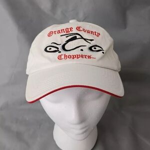 Embroidered Orange County Choppers Strapback Cap : White : 100% Cotton